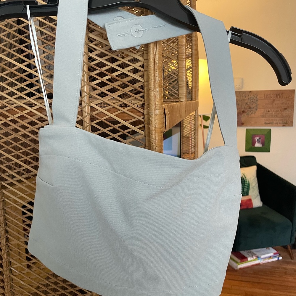 A&F halter top in light blue